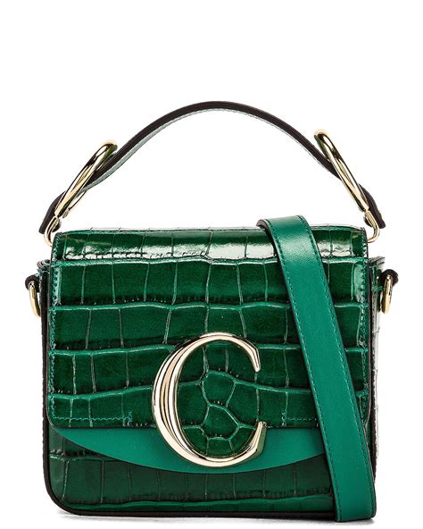 chloe mini c bag green|chloe small crossbody bag.